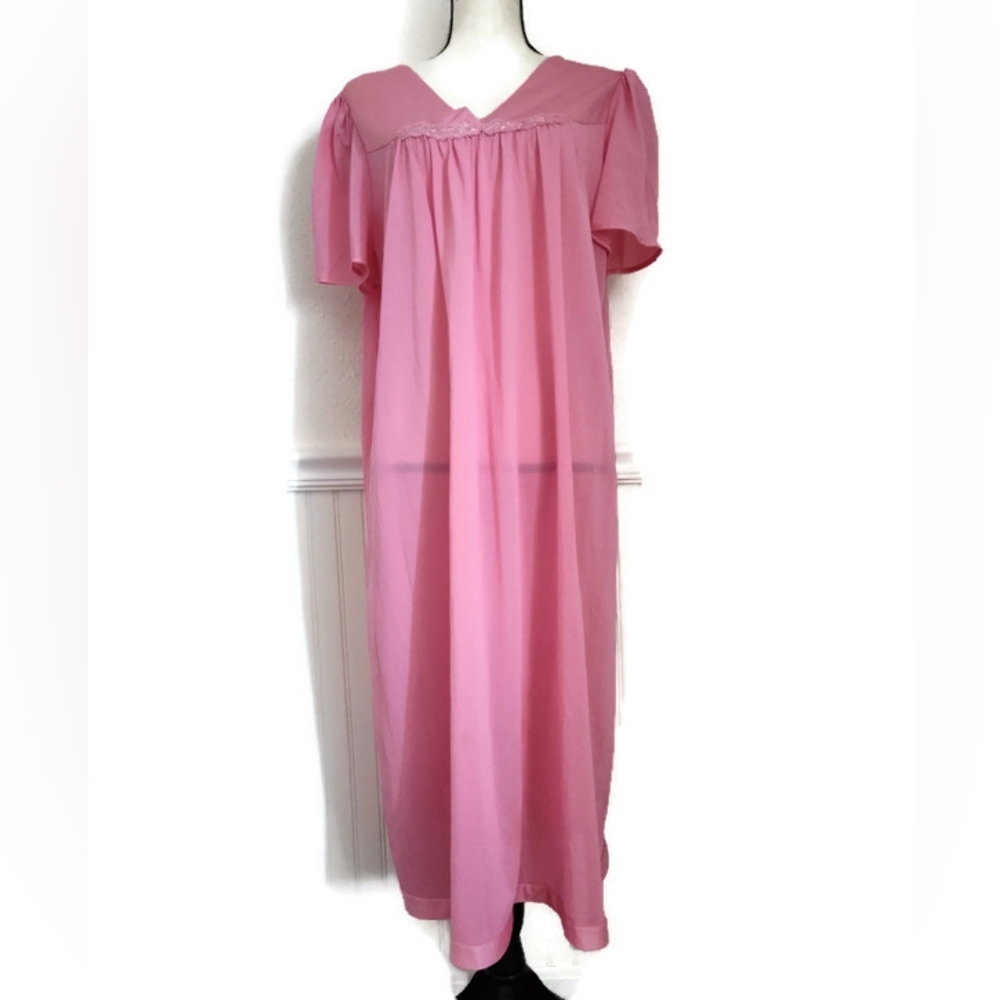 Vintage Beautiful Fundamentals Feminine Cottagecore Nightgown Size Plus Size 1X